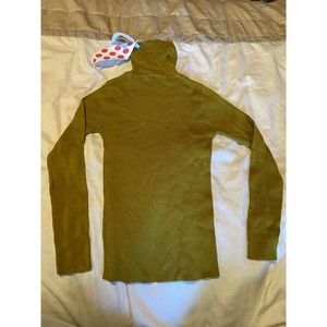 NWT Tia Cibani Kids Mustard Green Turtle Neck Sz 7/8
